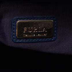 Pre Owned Furla Blue Leather Linda Tote