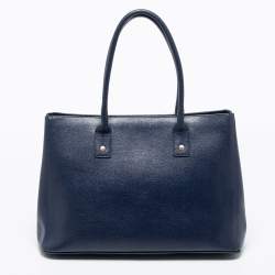 Pre Owned Furla Blue Leather Linda Tote