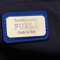 Furla Blue Leather Alice Satchel