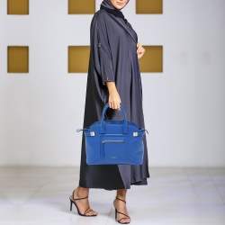 Furla Blue Leather Alice Satchel