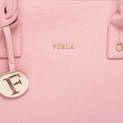 Pre Owned Furla Pink Leather Linda Tote