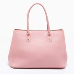 Pre Owned Furla Pink Leather Linda Tote