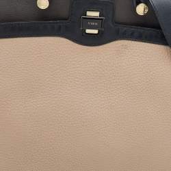 Pre Owned Furla Tricolor Leather Piper Top Handle Bag