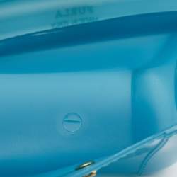 Furla Blue Glossy Rubber Mini Candy Top Handle Bag