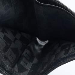 Pre Owned Furla Black Leather Trifold Wallet