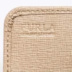 Pre Owned Furla Beige Leather Pushlock Flap Continental Wallet