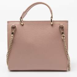 Pre Owned Furla Pink Leather Metropolis Top Handle Bag
