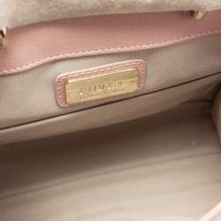 Pre Owned Furla Pink Leather Metropolis Top Handle Bag