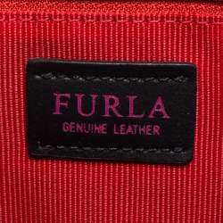 Pre Owned Furla Red Leather Alba S Satchel Bag