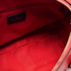 Pre Owned Furla Red Leather Alba S Satchel Bag