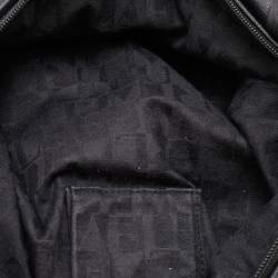 Furla Black Python Embossed Leather Hobo