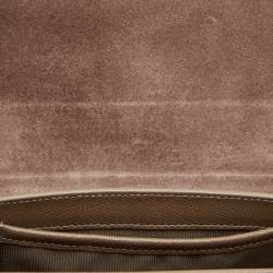 Pre Owned Furla Brown Leather Mini Metropolis Chain Crossbody Bag