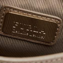 Pre Owned Furla Brown Leather Mini Metropolis Chain Crossbody Bag