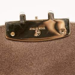 Pre Owned Furla Brown Leather Mini Metropolis Chain Crossbody Bag