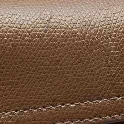 Pre Owned Furla Brown Leather Mini Metropolis Chain Crossbody Bag