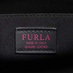 Pre Owned Furla Multicolor Suede and Leather Small Diva Top Handle Bag