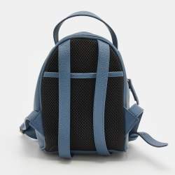 Pre Owned Furla Blue Leather Mini Frida Backpack