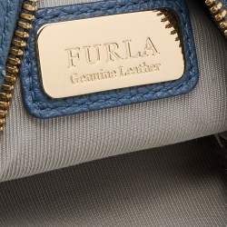 Pre Owned Furla Blue Leather Mini Frida Backpack