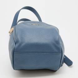 Pre Owned Furla Blue Leather Mini Frida Backpack