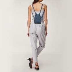 Pre Owned Furla Blue Leather Mini Frida Backpack