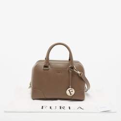 Pre Owned Furla Brown Leather Dolly Satchel