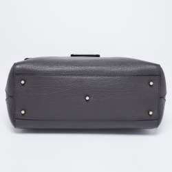 Furla Grey/Silver Leather Artesia Creta Top Handle Bag