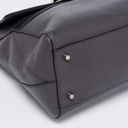 Furla Grey/Silver Leather Artesia Creta Top Handle Bag
