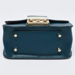 مملوكة مسبقًا Furla Green Leather Mini Metropolis Shoulder Bag