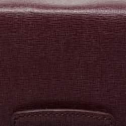 Pre Owned Furla Burgundy Leather Mini Metropolis Shoulder Bag