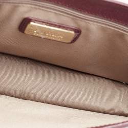 Pre Owned Furla Burgundy Leather Mini Metropolis Shoulder Bag