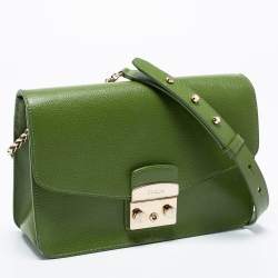 مملوكة مسبقًا حقيبة كروس فورلا متروبوليس صغيرة جلد برتقالي زهري