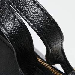 Pre Owned Furla Black Leather Piper Dome Satchel