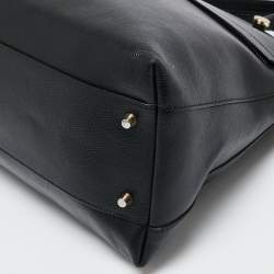 Pre Owned Furla Black Leather Piper Dome Satchel