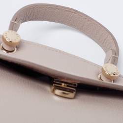 Pre Owned Furla Beige Leather Small My Piper Top Handle Bag