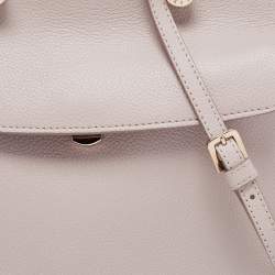 Pre Owned Furla Beige Leather Small My Piper Top Handle Bag