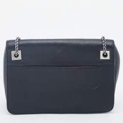 Pre Owned Furla Black Leather Diana Shoulder Bag