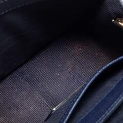 Pre Owned Furla Blue Leather Mini Metropolis Chain Crossbody Bag