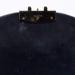 Pre Owned Furla Blue Leather Mini Metropolis Chain Crossbody Bag