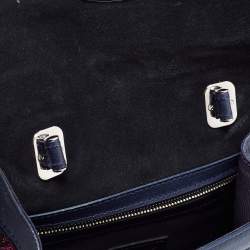 Pre Owned Furla Multicolor Jacquard and Leather Top Handle Bag
