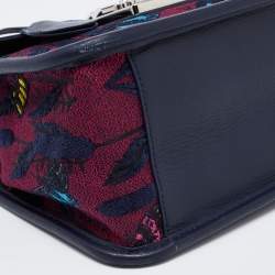 Pre Owned Furla Multicolor Jacquard and Leather Top Handle Bag