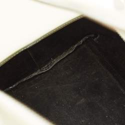 Pre Owned Furla Black/Grey Rubber and Python Embossed Leather Medium Candy Satchel