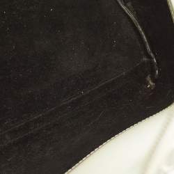 Pre Owned Furla Black/Grey Rubber and Python Embossed Leather Medium Candy Satchel