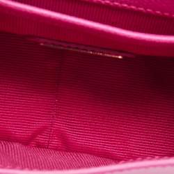 Pre Owned Furla Pink Leather Mini Metropolis Chain Crossbody Bag