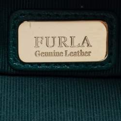 Pre Owned Furla Green Leather Metropolis Top Handle Bag