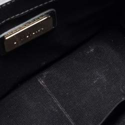 Pre Owned Furla Grey/Gold Leather and Glitter Interchangeable Flaps My Play Mini Metropolis Bag