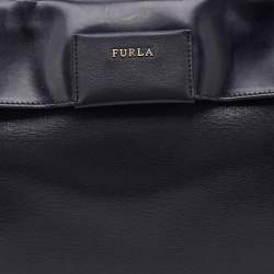 Pre Owned Furla Black Saffiano Leather Patty Tote