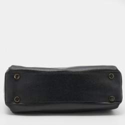 Pre Owned Furla Black Saffiano Leather Patty Tote