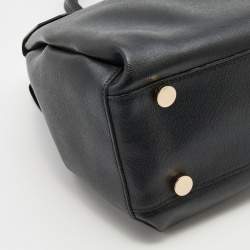 Pre Owned Furla Black Saffiano Leather Patty Tote