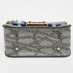 Pre Owned Furla Multicolor Studs Leather Metropolis Crossbody Bag