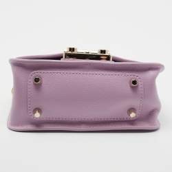 Furla Purple Leather Mini Metropolis Chain Crossbody Bag